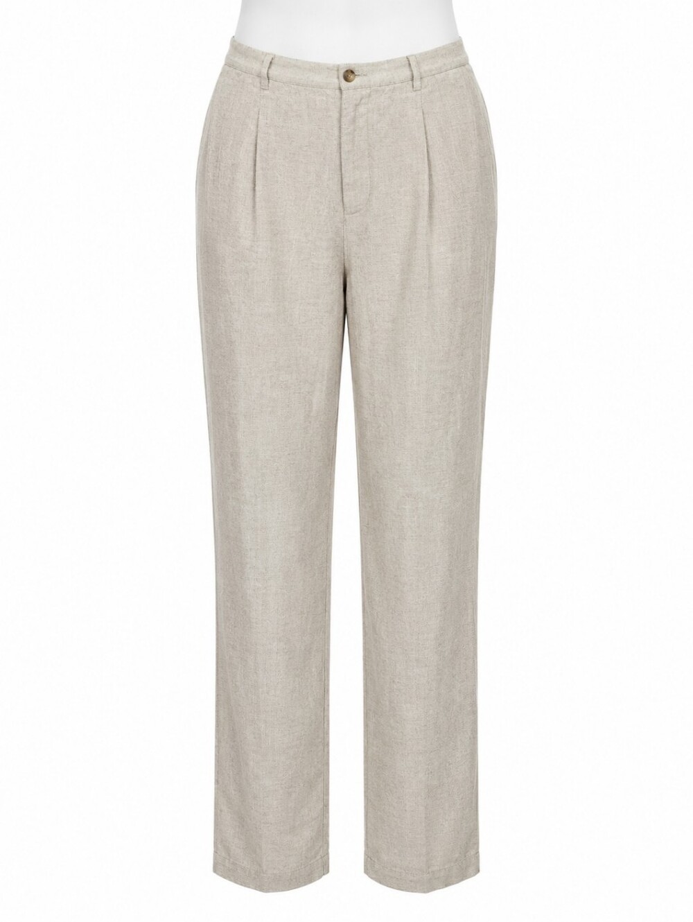 ELIZABETH by LIZ CLAIBORNE‎ | Linen Cotton Elastic Straight Leg Pants Khaki | 16